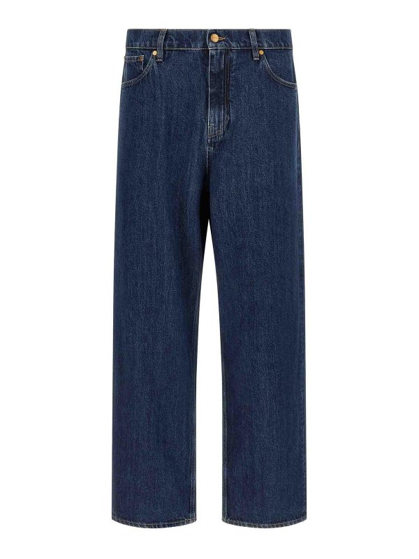JIL SANDER: Jeans Rectos - Vaqueros Rectos - Azul