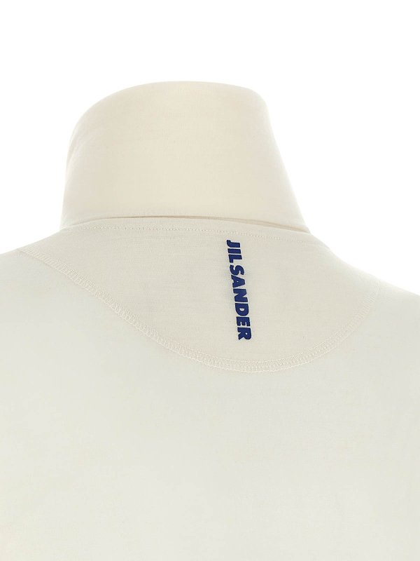 Rundhalspullover - Weiß shop online: JIL SANDER