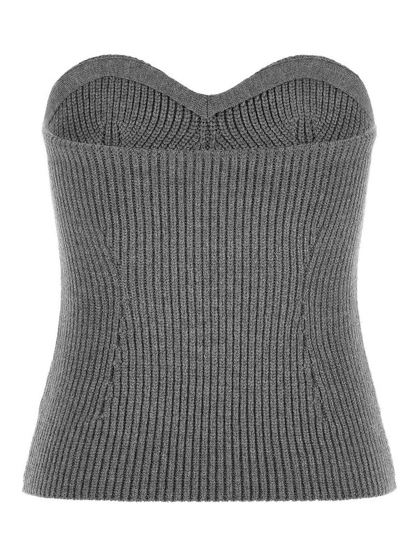 JIL SANDER: Tops & Débardeurs online - Top - Gris