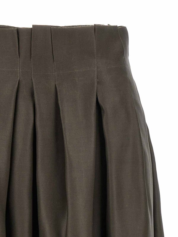 The Best Shops KHAITE: Knielange und Midi Röcke - Midirock - Braun