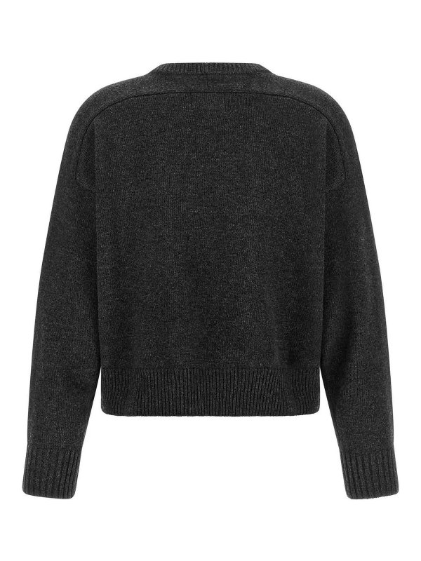 LOULOU STUDIO: Strickpullover mit Rundhalsausschnitt online - Rundhalspullover - Grau