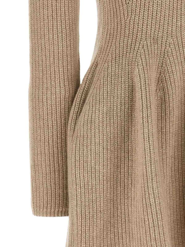 膝丈ドレス - ベージュ shop online: MAGDA BUTRYM