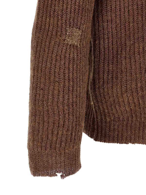 クルーネック - ブラウン shop online: Maison Margiela