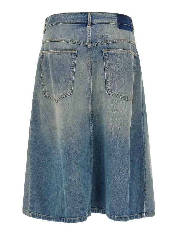 Maison Margiela: Knielange und Midi Röcke online - Midirock - Hellblau