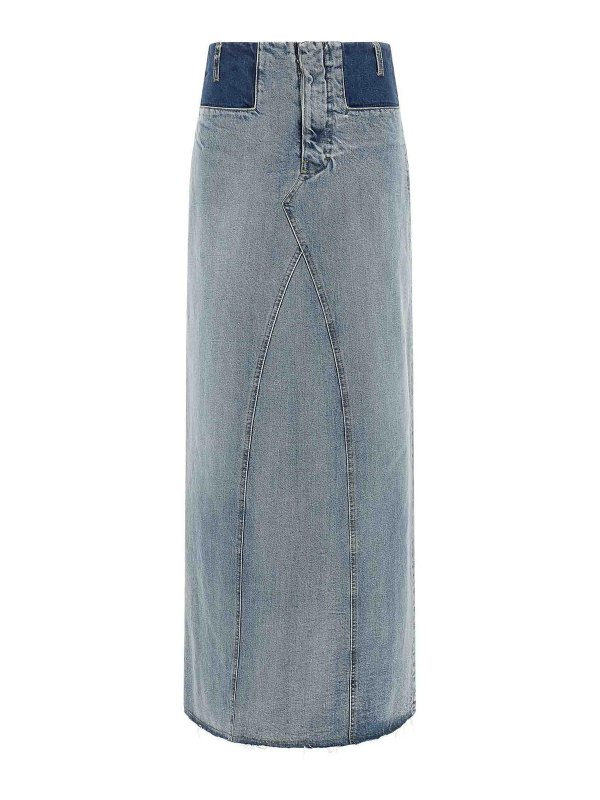 Maison Margiela: Knielange und Midi Röcke - Midirock - Hellblau