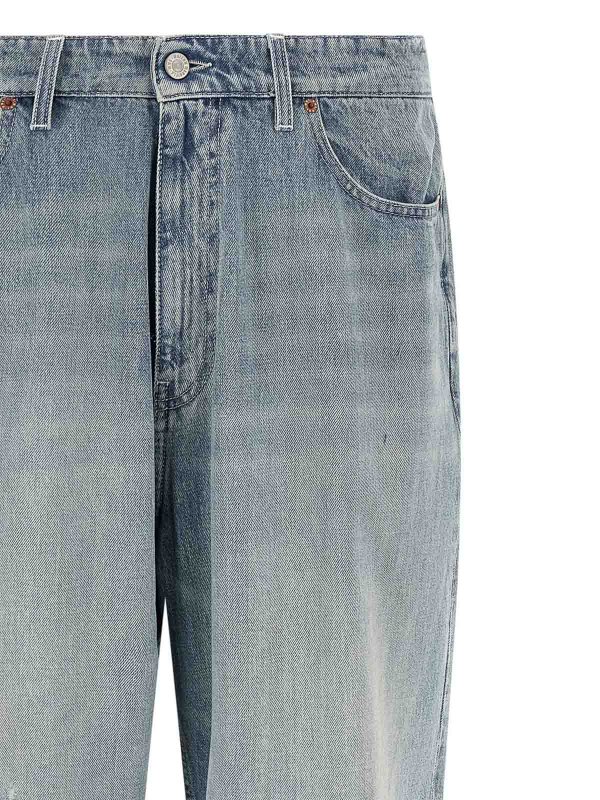 The Best Shops MM6 MAISON MARGIELA: ストレートジーンズ - ストレートジーンズ - ブルー