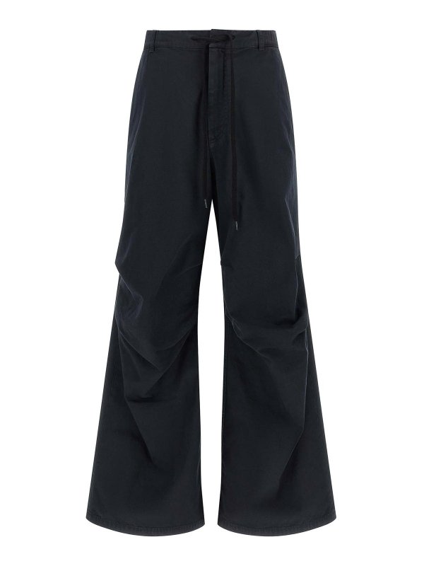 MM6 MAISON MARGIELA: カジュアルトラウザー - カジュアルパンツ - ブルー