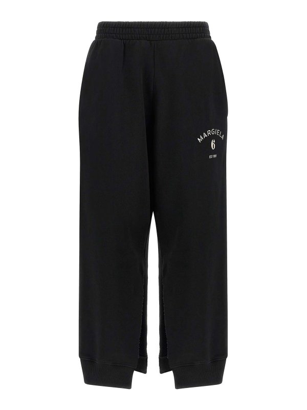 MM6 MAISON MARGIELA: スウェットパンツ - トラックスーツ ボトムス - 黒