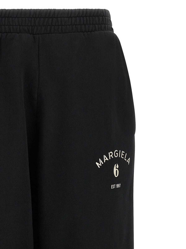 The Best Shops MM6 MAISON MARGIELA: スウェットパンツ - トラックスーツ ボトムス - 黒