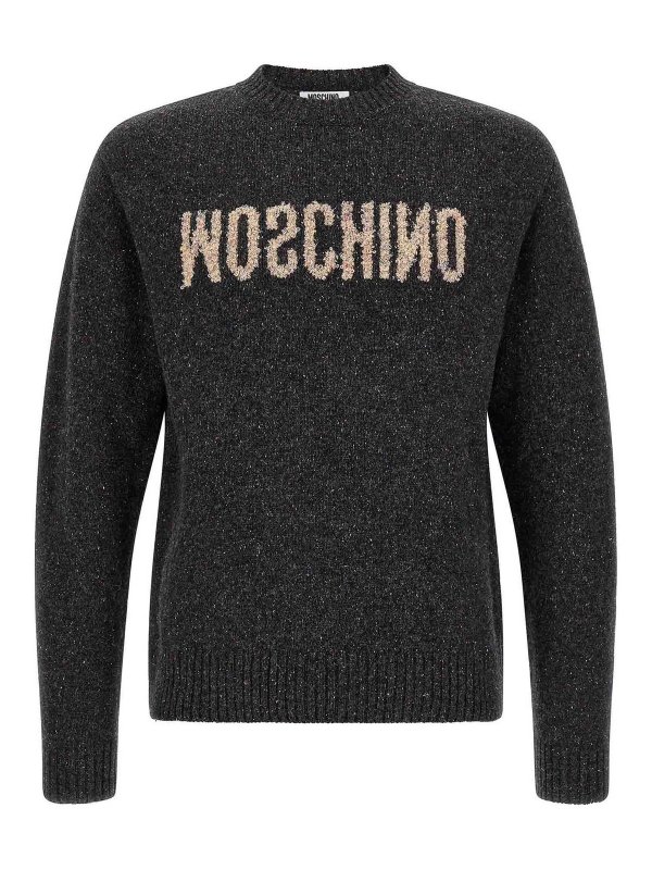 MOSCHINO: Pull col rond - Pull Col Rond - Gris