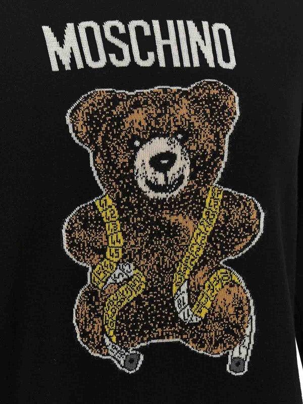 クルーネック - 黒 shop online: MOSCHINO