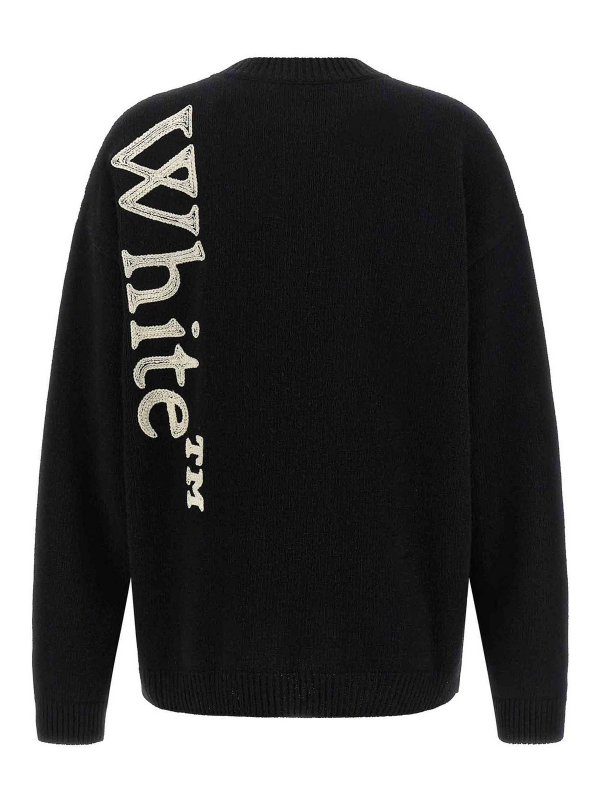 OFF-WHITE: Pull col rond online - Pull Col Rond - Blanc