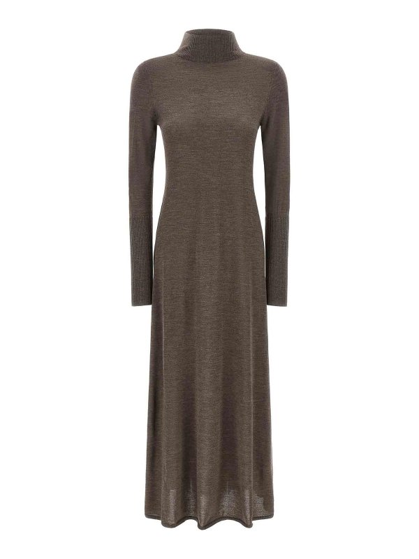 Pinko: Knielange Kleider - Knielanges Kleid - Beige