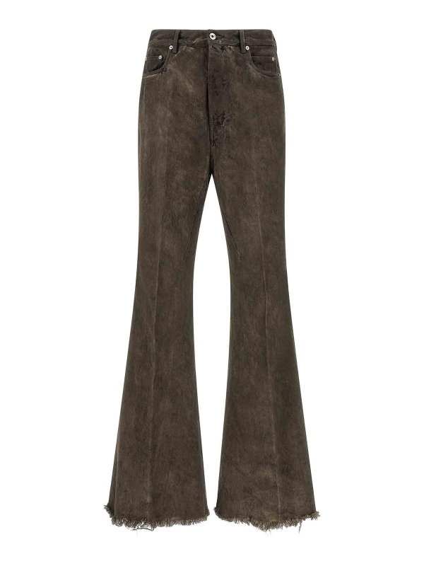 RICK OWENS: ブーツカットジーンズ - ブーツカットジーンズ - グレー