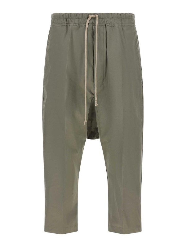 RICK OWENS: casual trousers - drawstring cropped