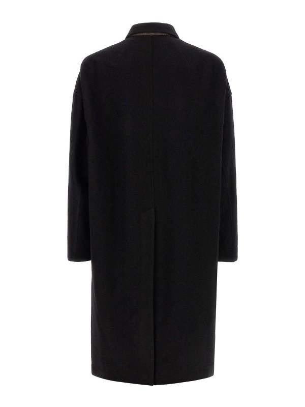 RICK OWENS: knee length coats online - buttoned brad