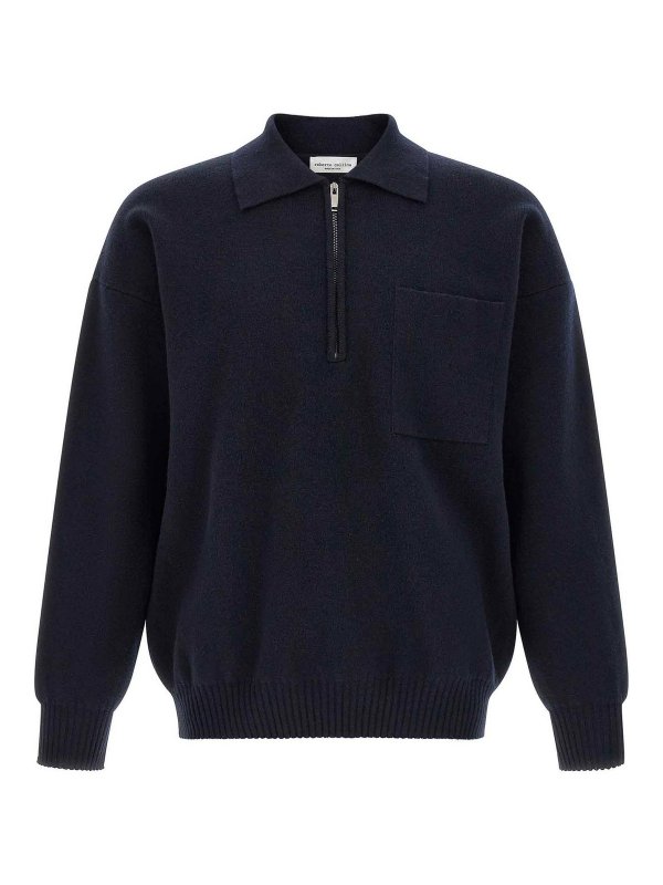 ROBERTO COLLINA: Polos  - Polo - Bleu