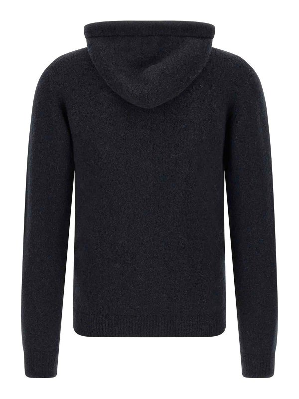 ROBERTO COLLINA: Strickpullover mit Rundhalsausschnitt online - Rundhalspullover - Blau