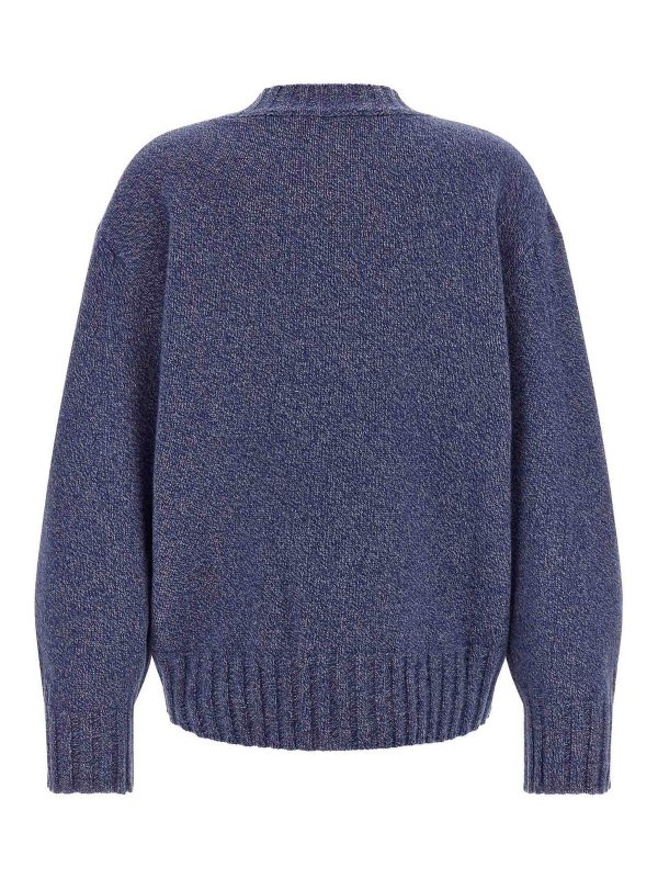 The Attico: Strickpullover mit Rundhalsausschnitt online - Rundhalspullover - Blau