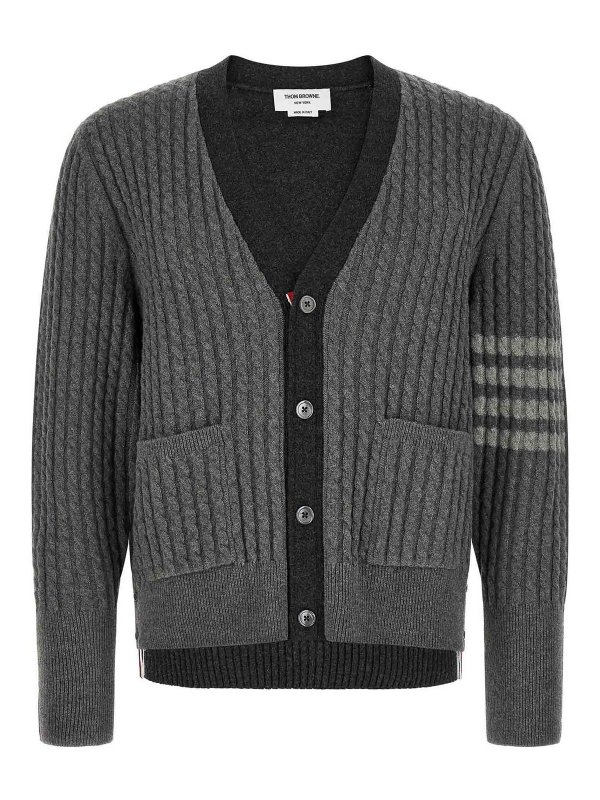 THOM BROWNE: Cárdigans - Cárdigan - Gris