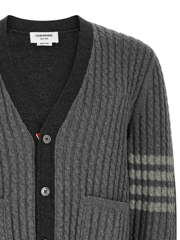 The Best Shops THOM BROWNE: Cárdigans - Cárdigan - Gris