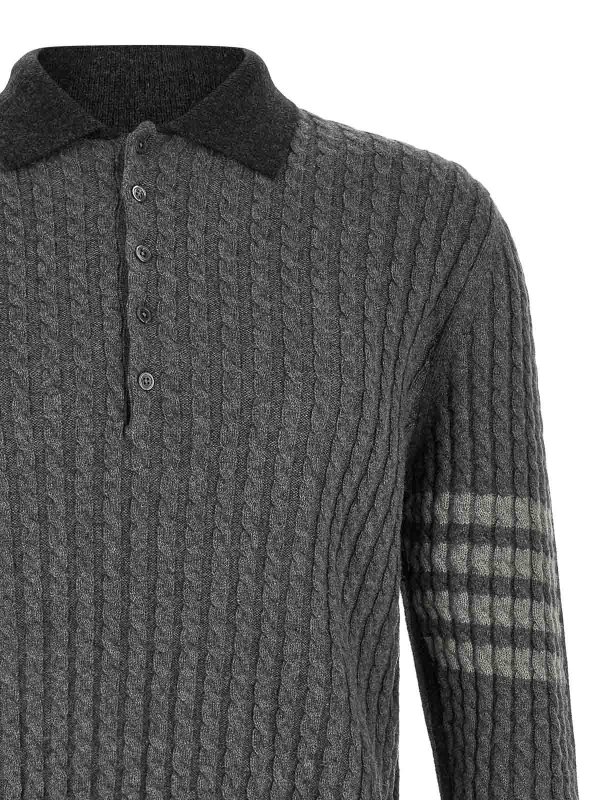 The Best Shops THOM BROWNE: Polos - Polo - Gris