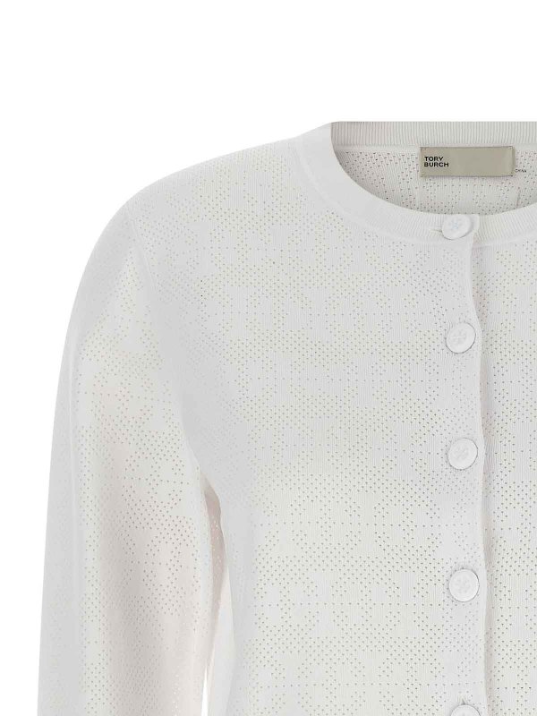 The Best Shops TORY BURCH: Cardigans - Cardigan - Weiß