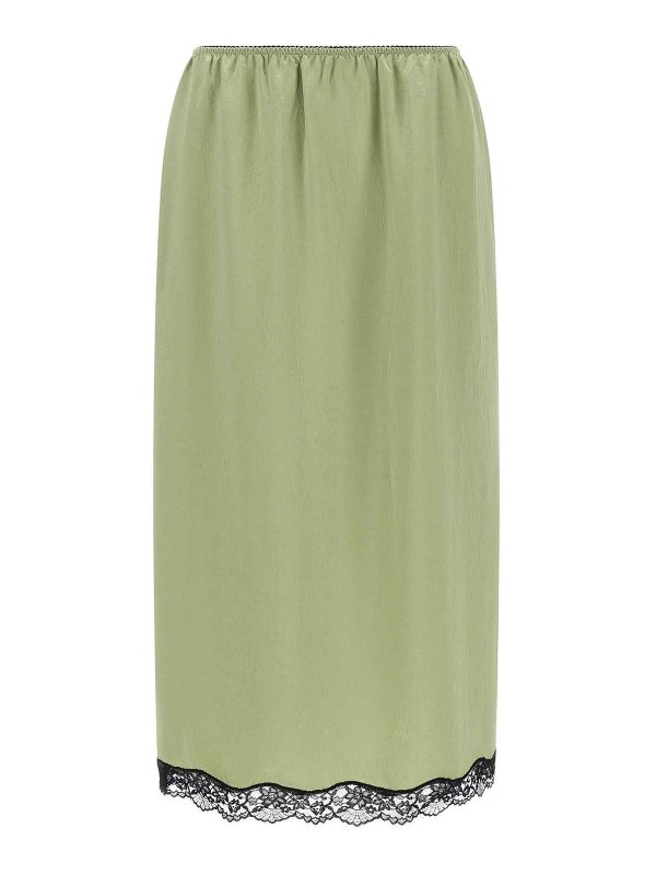 TWINSET: Jupes midi et au genou - Jupe Midi - Vert