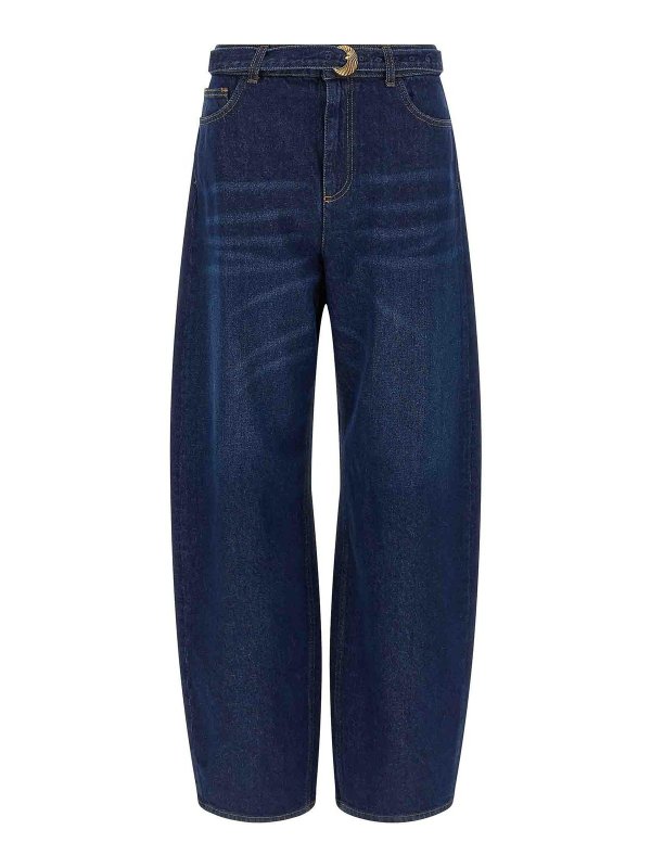 TWINSET: Jeans Rectos - Vaqueros Rectos - Azul
