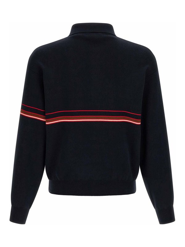 VERSACE: polo online - Polo a righe intarsiate