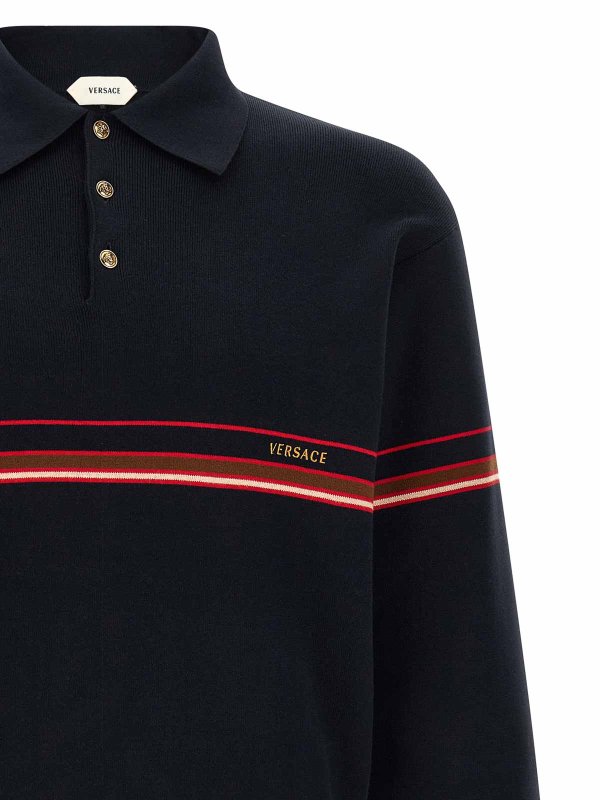 The Best Shops VERSACE: polo - Polo a righe intarsiate