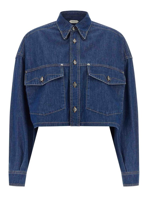 VERSACE: shirts - Cropped shirt