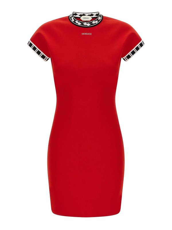 VERSACE: knee length dresses - versace logo
