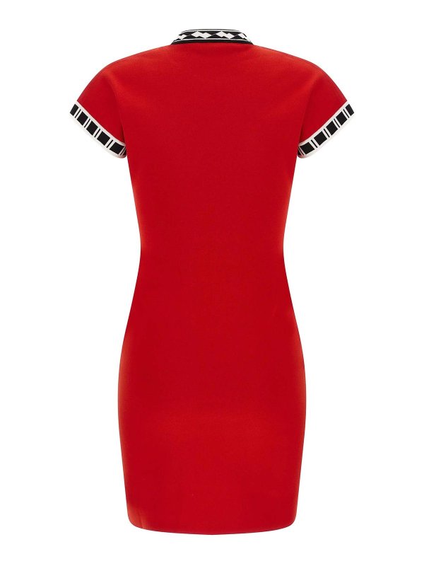 VERSACE: knee length dresses online - versace logo