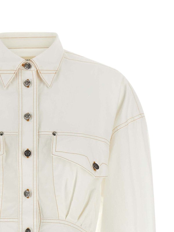 The Best Shops VERSACE: Vestidos media pierna - Vestido Midi - Blanco