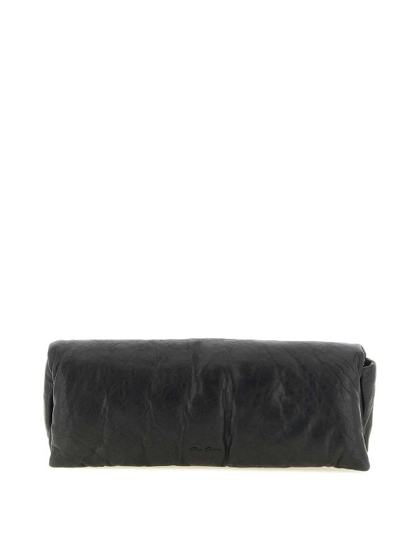 RICK OWENS: クラッチバッグ - クラッチバッグ - 黒