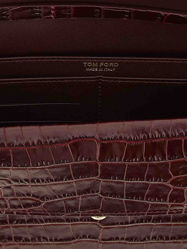 クラッチバッグ - ダークレッド shop online: TOM FORD