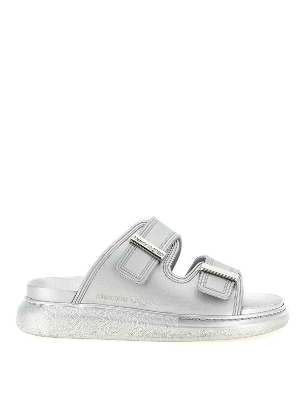 ALEXANDER MCQUEEN: Sandalen - Sandalen - Silber