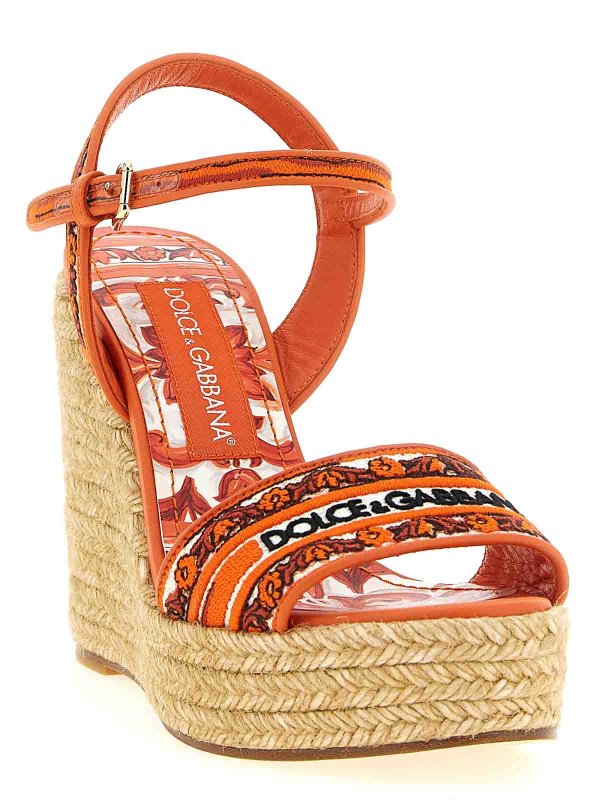 DOLCE & GABBANA: Espadrillas online - Espadrilles - Orange