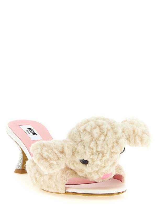 MOSCHINO: Zapatos chinelas online - Chinelas - Blanco