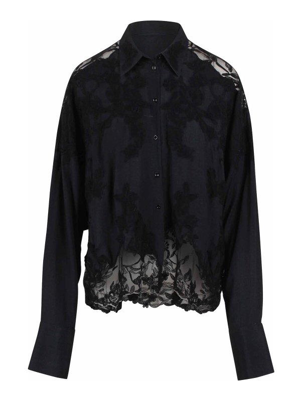 ERMANNO SCERVINO: シャツ - シャツ - 黒