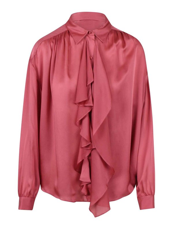 ULLA JOHNSON: blouses - Gesture Silk Blouse
