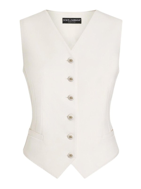 DOLCE & GABBANA: Chalecos - Chaleco - Blanco