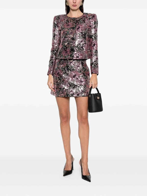 The Best Shops Self Portrait: casual jackets - Floral Sequin Jacket