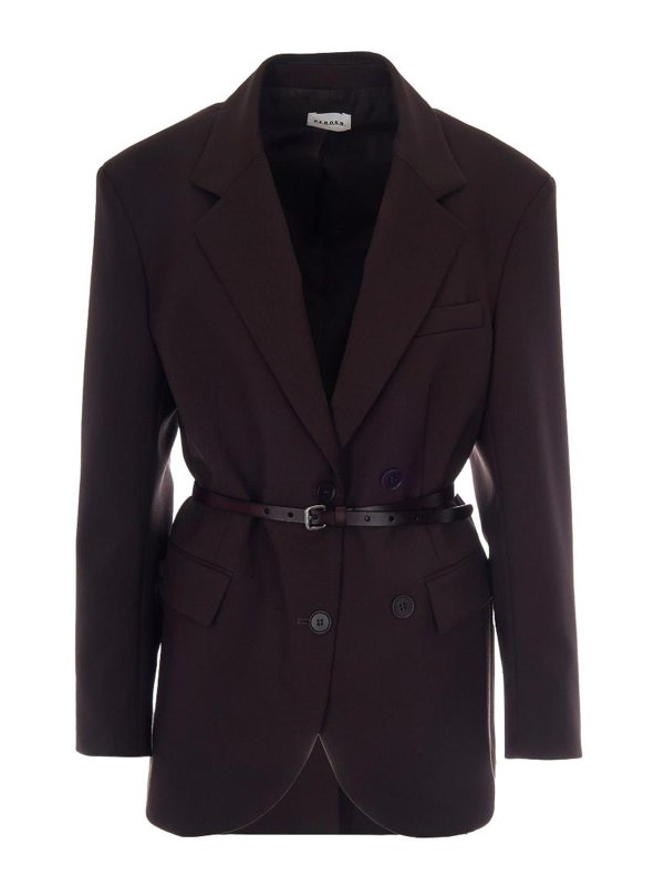P.A.R.O.S.H.: blazers - Double Breasted Belted Blazer