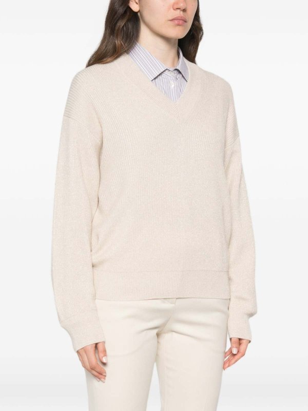 BRUNELLO CUCINELLI buy online Rundhalspullover - Hellbeige