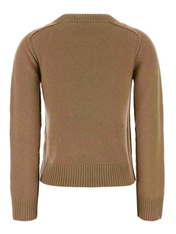 BURBERRY: Pull col rond online - Pull Col Rond - Marron