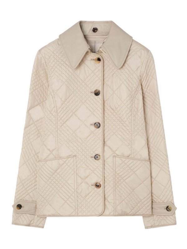 BURBERRY: カジュアルジャケット - カジュアルジャケット - クリーム