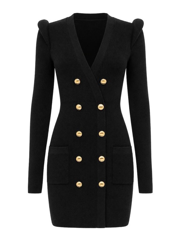 ELISABETTA FRANCHI: ショートドレス - ショートドレス - 黒
