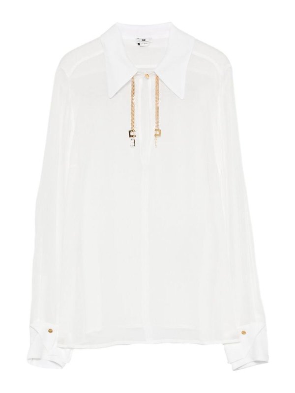 ELISABETTA FRANCHI: シャツ - シャツ - 白